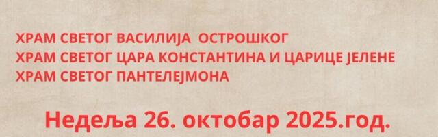 Versko Dobrotvorno Starateljstvo Eparhije niške organizuje akciju dobrovoljnog davanja krvi u hramovima Niša