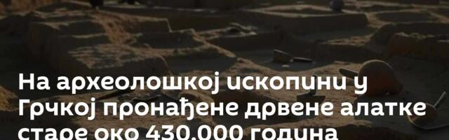 На археолошкој ископини у Грчкој пронађене дрвене алатке старе око 430.000 година
