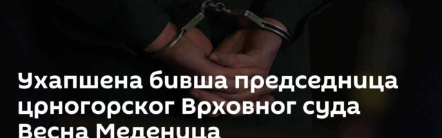 Ухапшена бивша председница црногорског Врховног суда Весна Меденица