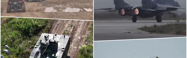 VAMPIR RAZARA METU, LAZAR GAZI SVE PRED SOBOM, LOVCI PARAJU NEBO... Spektakularni snimci s "Pasuljanskih livada": Vojska Srbije pokazala moć (VIDEO)