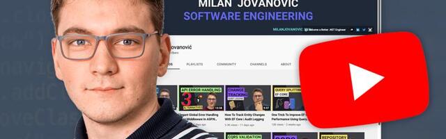 Milan Jovanović je inženjer i kreator sadržaja čiji YouTube kanal o programiranju prati preko 11.000 ljudi
