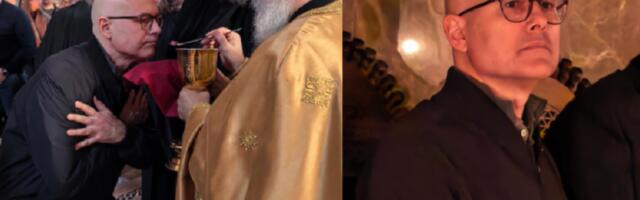 OGLASIO SE VUČEVIĆ! Lider SNS se pričestio u crkvi! (FOTO)