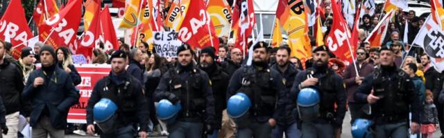 GENERALNI ŠTRAJK U ITALIJI: Hiljade zaposlenih na ulicama zbog pada kupovne moći i niskih plata (FOTO)