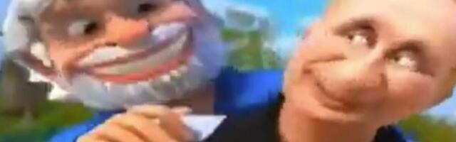 PUTIN I MODI NA MOTORU, U POZADINI RAKETNI SISTEMI, A TRAMP... Crtani film izazvao šok u svetu, JEDNO UPADA U OČI