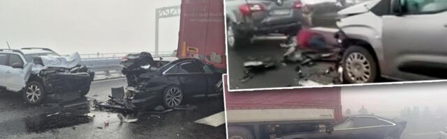 Ovako izgleda horor na Milošu Velikom: Devet automobila i kamion se zakucavali jedni u druge, od kola ostale olupine, jedna osoba leži na putu (FOTO/VIDEO)