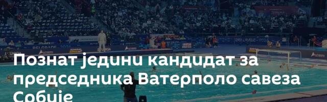 Познат једини кандидат за председника Ватерполо савеза Србије