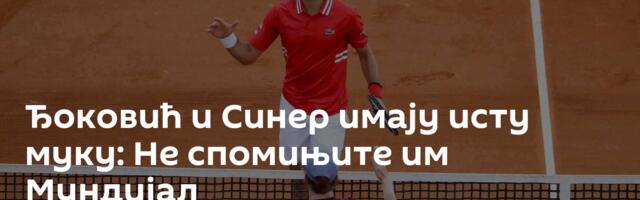 Ђоковић и Синер имају исту муку: Не спомињите им Мундијал