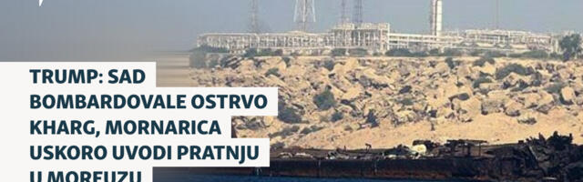 Trump: SAD bombardovale ostrvo Kharg, Mornarica uskoro uvodi pratnju u moreuzu
