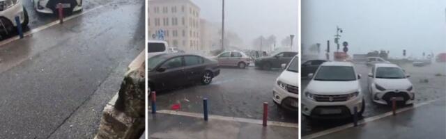 HAOS u Splitu: Veliki brodovi nekontrolisano plutali morem, ulice poplavljene, padao i grad (FOTO/VIDEO)