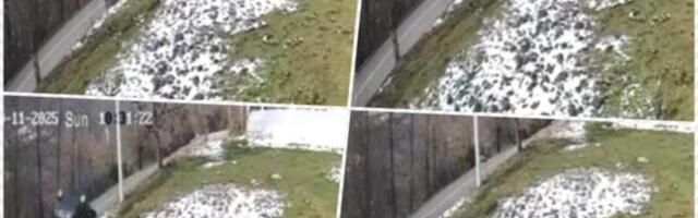 Od ovog snimak se ledi krv u žilama: Devojka proklizava, automobil se prevrće i staje na metar od provalije!