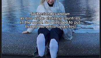 Prošetala u belim čarapama Bazelom, pa pokazala koliko su se isprljale: Ljudi je napali da laže (VIDEO)