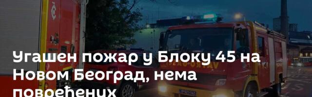 Угашен пожар у Блоку 45 на Новом Београд, нема повређених