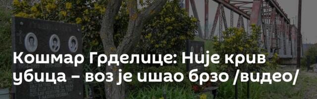 Кошмар Грделице: Није крив убица – воз је ишао брзо /видео/