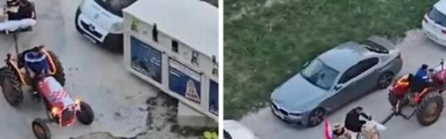 Hrvatica sela u traktor, pa iz sveg glasa vikala da... Komšije na nogama, ovo samo na Balkanu može! (VIDEO)