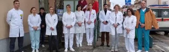 Prvi put u protestu i radnici Doma zdravlja Aleksinac (VIDEO)