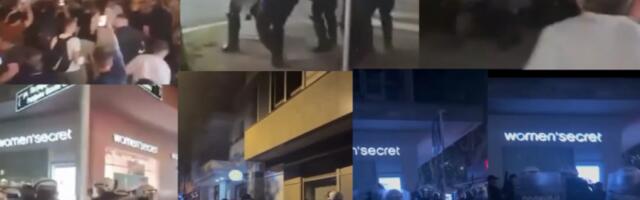 EVO KAKO SU BLOKADERI NAPALI POLICIJU U BEOGRADU! Demonstrant gurao kontejner, usledilo privođenje i opšti HAOS! (FOTO, VIDEO)