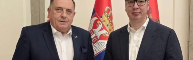 VUČIĆ SA DODIKOM Važni razgovori u Predsedništvu Srbije