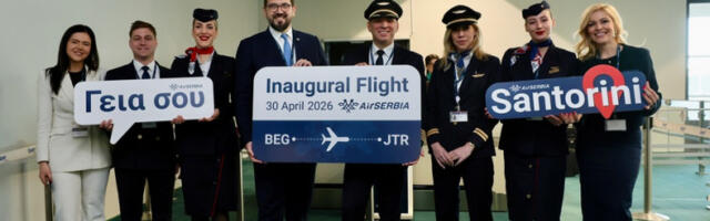 ​Први лет Ер Србије до Санторинија