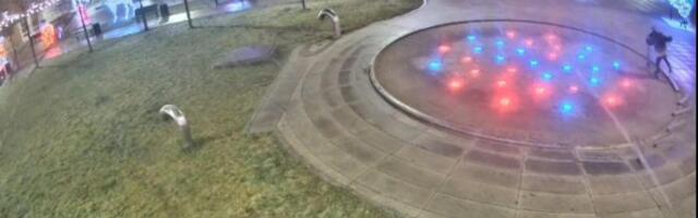 Oštećena fontana u Kragujevcu