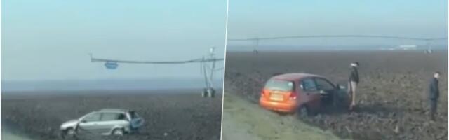 LANČANI SUDAR NA PUTU RUMENKA - BAČKI PETROVAC: Automobili sleteli u njivu, veliki zastoji (VIDEO)