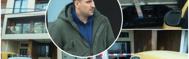 IZ LIFTA VIRI SAMO SMRSKANI "AUDI": Kurir snimio čuvenog košarkaša na mestu incidenta! Milko Bjelica izvlači auto posle drame, komšije otkrile KO JE KRIV (FOTO)