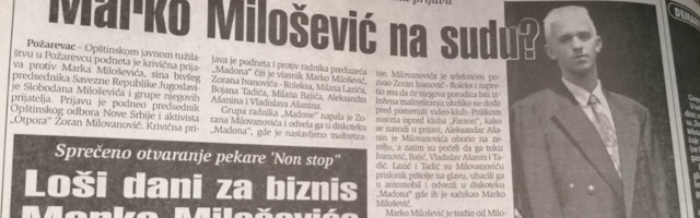 Zbog čega je pre 20 godina krivično gonjen Marko Milošević?