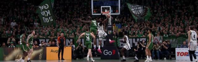 Bruno zakucao jednom rukom!