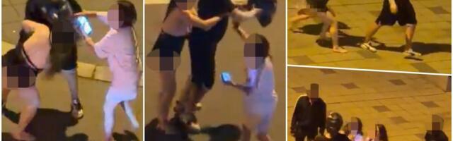 DEVOJKE OPTUŽILE DOSTAVLJAČA, PA NAVALILE NA NJEGA NASRED ULICE: Hit snimak sa Novog Beograda, evo šta se dogodilo (video)