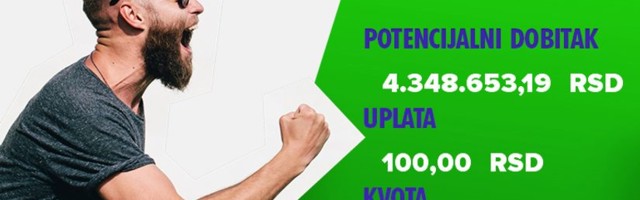 LUDI TIKET, petak, 4.348.653 dinara: Čuburska milonerska aždaja progutala 125 posto bonusa