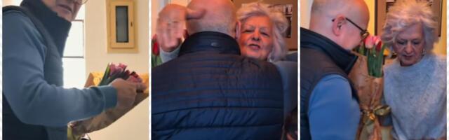 "HVALA TI, SINE MOJ DOBRI!" Miloš Vučević doneo buket lala za 8. mart najvažnojoj dami njegovog života: Volite svoje majke (VIDEO)