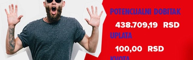 LUDI TIKET (-), utorak, 438.709 dinara: Katastrofa, pao je u 90. minutu