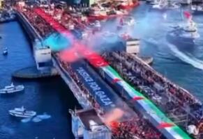 NEZAPAMĆENE SCENE, VIŠE OD POLA MILIONA LJUDI NA GALATA MOSTU: Masovni marš podrške Palestini u Istanbulu! (FOTO/VIDEO)
