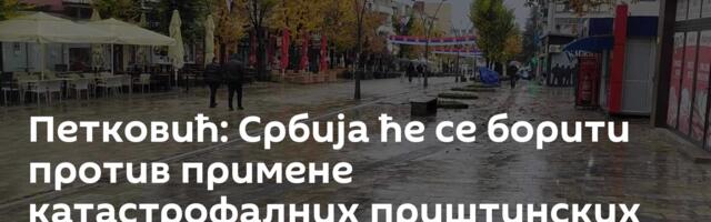 Петковић: Србија ће се борити против примене катастрофалних приштинских закона