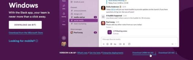 Slack je najnovija aplikacija koja dolazi na Windows na Arm-u kako biste mogli brže da obavljate posao