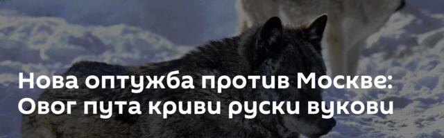 Нова оптужба против Москве: Овог пута криви руски вукови