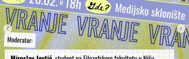 Tematska tribina studenata u četvrtak u Vranju: Sloboda dolazi