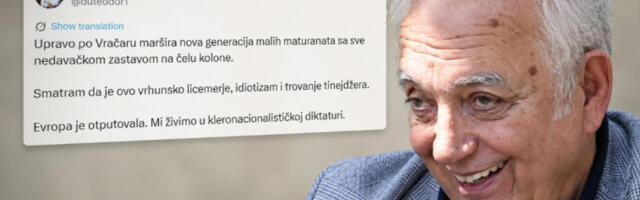Profesoru Teodoroviću zasmetala poruka „Ne damo Kosovo i Metohiju” na Vračaru