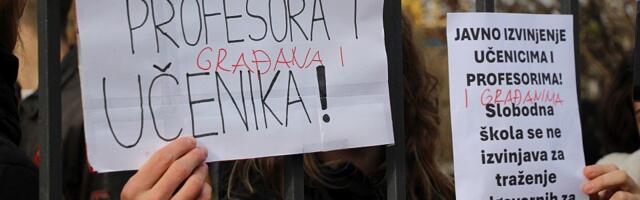Roditelji učenika u Jovinoj gimnaziji pozvali na protest ispred Mašinske škole