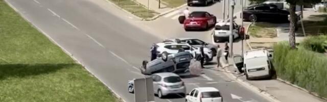 Poznati detalji teške nesreće na Čukarici: Dva muškarca povređena, jedan ležao na kolovozu (VIDEO)