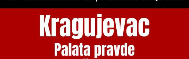 Studenti Pravnog u Kragujevcu okupiće se u 8 sati ispred Palate pravde