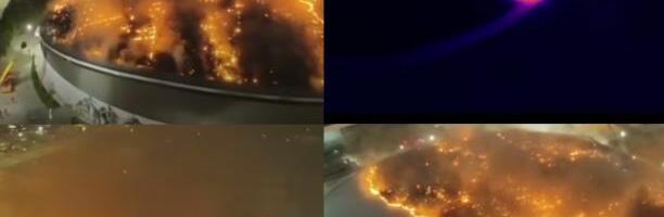 HOROR SCENE, OVO JE ZASTRAŠUJUĆE... VATRA GUTA SVE PRED SOBOM! Krov olimpijske dvorane potpuno izgoreo, jezivi kadrovi obilaze planetu! VIDEO