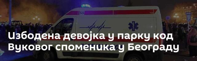 Избодена девојка у парку код Вуковог споменика у Београду