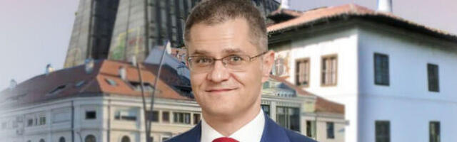 Vuk Jeremić na štandu Narodne stranke u Čačku