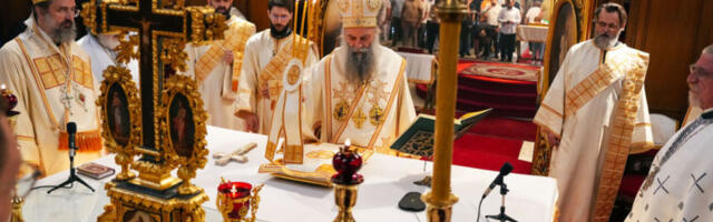 Патријарх Порфирије служио Свету литургију у Саборној цркви у Београду