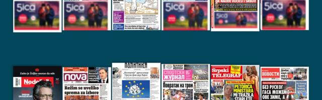 NASLOVNE STRANE SUTRAŠNJIH NOVINA: Prelistavanje štampe za četvrtak, 4. decembar 2025. godine