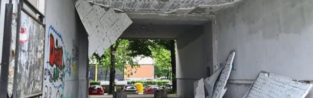 Otpao deo plafona zgrade u blizini vrtića (FOTO)