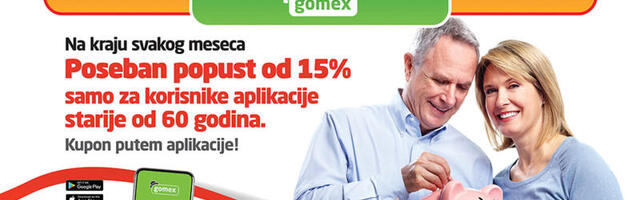Gomex nagrađuje svoje verne kupce: Popusti za sve senior korisnike (60+)