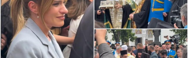 "NIKADA NISAM SVEDOČILA LEPŠEM PRIZORU..." Ministarka Stamenkovski u suzama tokom ispraćaja pojasa Presvete Bogorodice - Još nam nisu uzeli dušu (VIDEO)