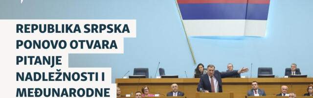 Republika Srpska ponovo otvara pitanje nadležnosti i međunarodne uprave u BiH