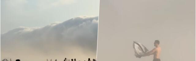NEOBIČAN FENOMEN IZNENADA POGODIO OBALU: Kupači počeli da beže u panici, nastao opšti haos na plaži, temperatura pala za 10 stepeni za par minuta! (VIDEO)